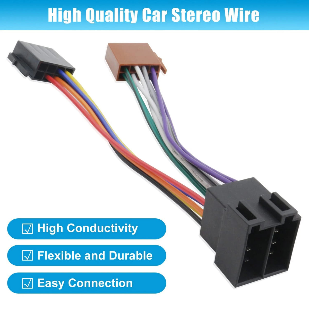 Car Radio Connector Replacement for VW Wiring Harness Adapter in Dash...
