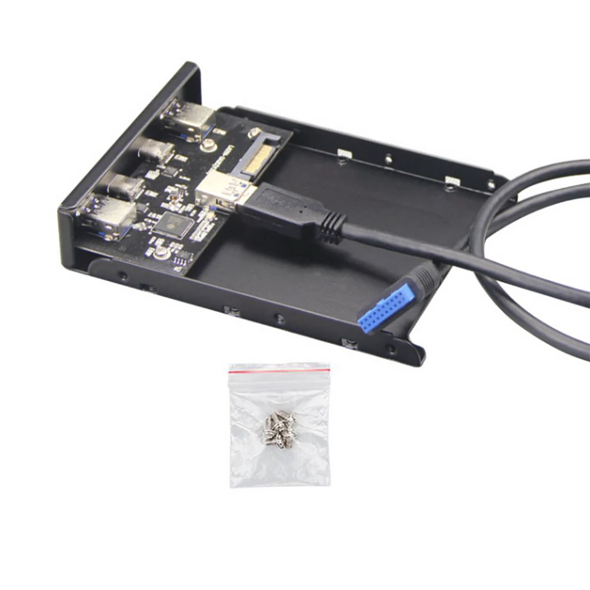 3.5 Inch Ports USB Front Panel Floppy Bay Expansion Adapter Computer Accessories