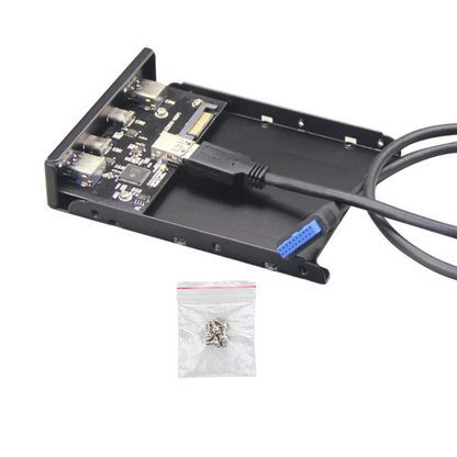 3.5 Inch Ports USB Front Panel Floppy Bay Expansion Adapter Computer Accessories