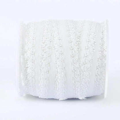 One Roll 16 Yards 3/4'' Picot Edge Stretch Lace, Frilly Edges 2cm, White