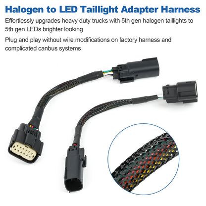 Halogen to LED 5th Gen Taillight Conversion Adapter Harness For Ram 2500 3500