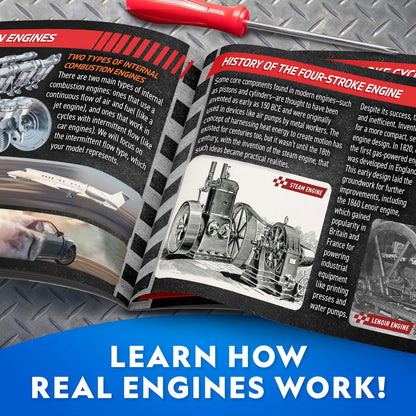 National Geographic 4-Cylinder Engine Building Kit – One Size, Multicolor