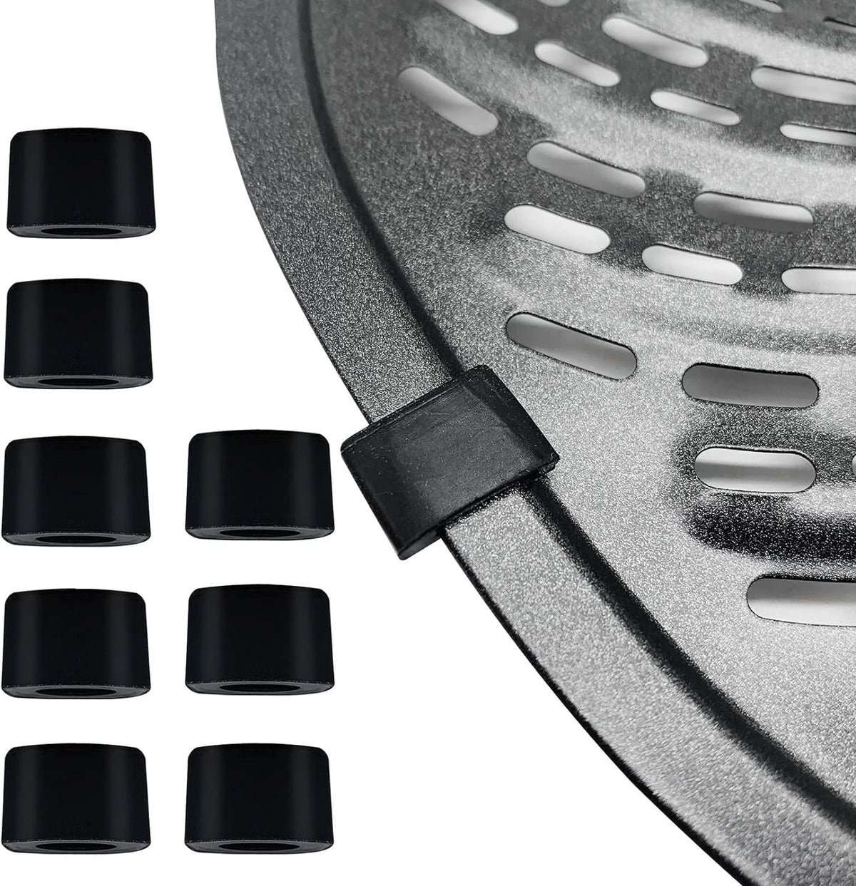 Nvkwca 8PCS Air Fryer Rubber Spacers for PowerXL 2QT Fit 7QT, Black