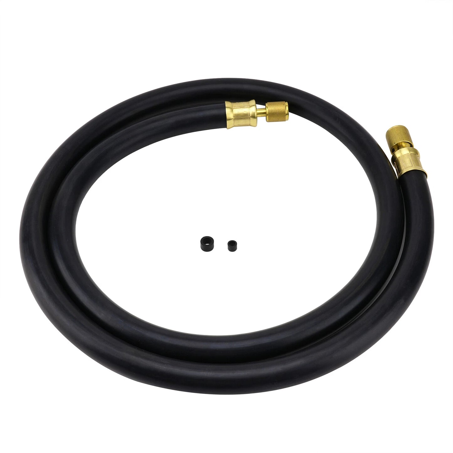 Refrigerant Hose, Black, 6', 1/2" Diameter, Connects 3/8" to 1/4" Fitting