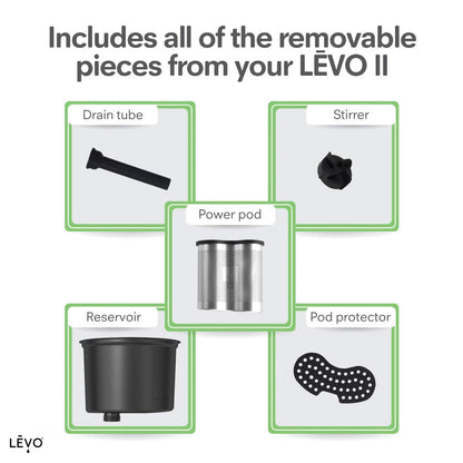 LĒVO II Spare Parts Kit - Includes Power Pod Herb Basket, Silicone Pod...