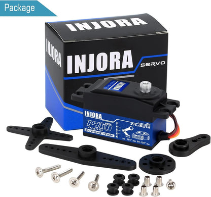 INJORA RC Digital Servo 14kg Low Profile Metal Core High...
