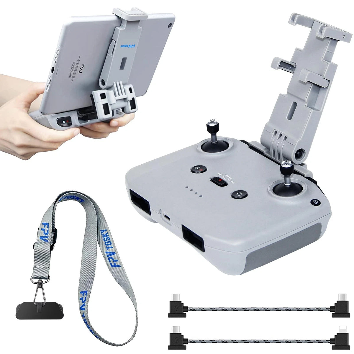 No Disassembly Tablet Holder for DJI Flip/Neo/Mini 4K/ 2 SE/Air 3/ Mini Grey