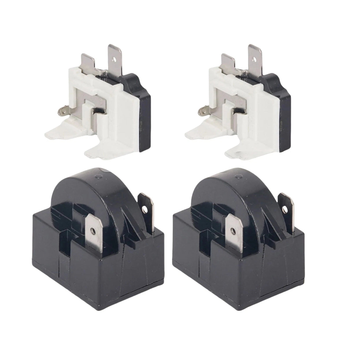 2x Starter Relay + 2x 6750C Thermal Overload Protector for Cooler Compressor