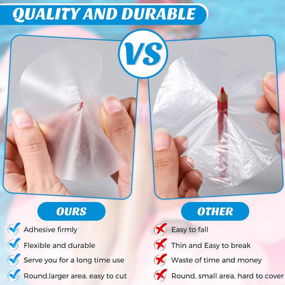 Outus 30 Pieces Self-Adhesive Pool Repair Patch Kit Vinyl 10 x 10 cm, Clear