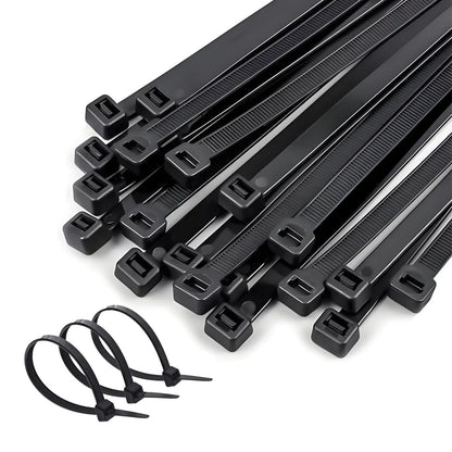 Aroono Cable Zip Ties, 100 PCS Black 0.22 x 14 inch, Multi Purpose Self
