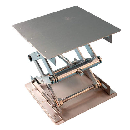 Stainless Steel Lab Jack Stand Table Lift Laboratory Mini Scissor Silver