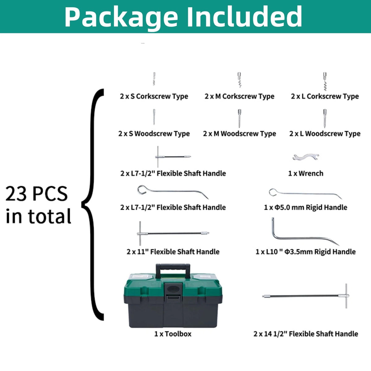lukar 23pcs Packing Extractor, Pump Puller Set, Seal Silvery