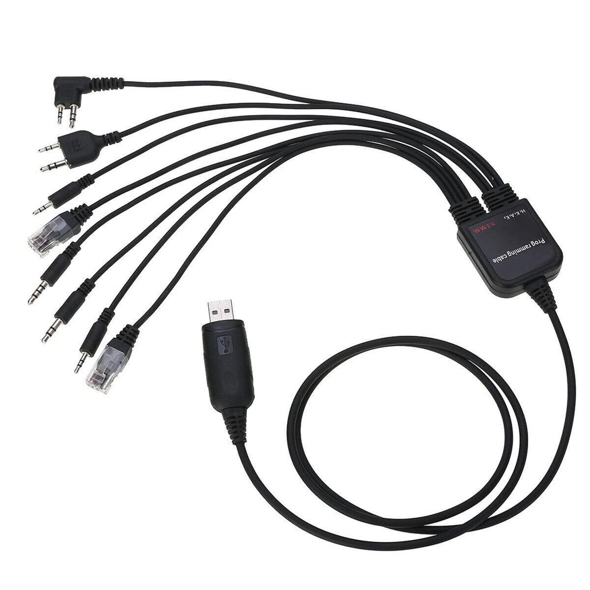 8 in 1 USB Programming Cable+Software CD For Motorola Baofeng Kenwood HYT Radio