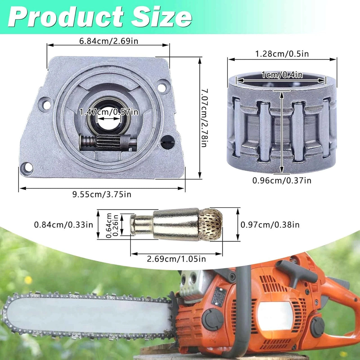 Oil Pump & Drive Gear Kit For Husqvarna 61 66 266XP 268XP Chainsaw Replacement
