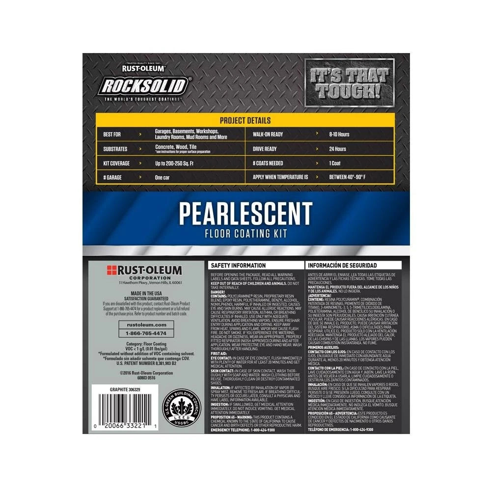Rust-Oleum 306328 RockSolid Pearlescent 1 128 Fl Oz (Pack of 1), Smoky Blue
