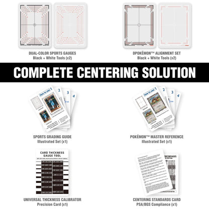 BDJBXK Card Centering Grading Tool for 2.9 x 4.2 inches, black and white
