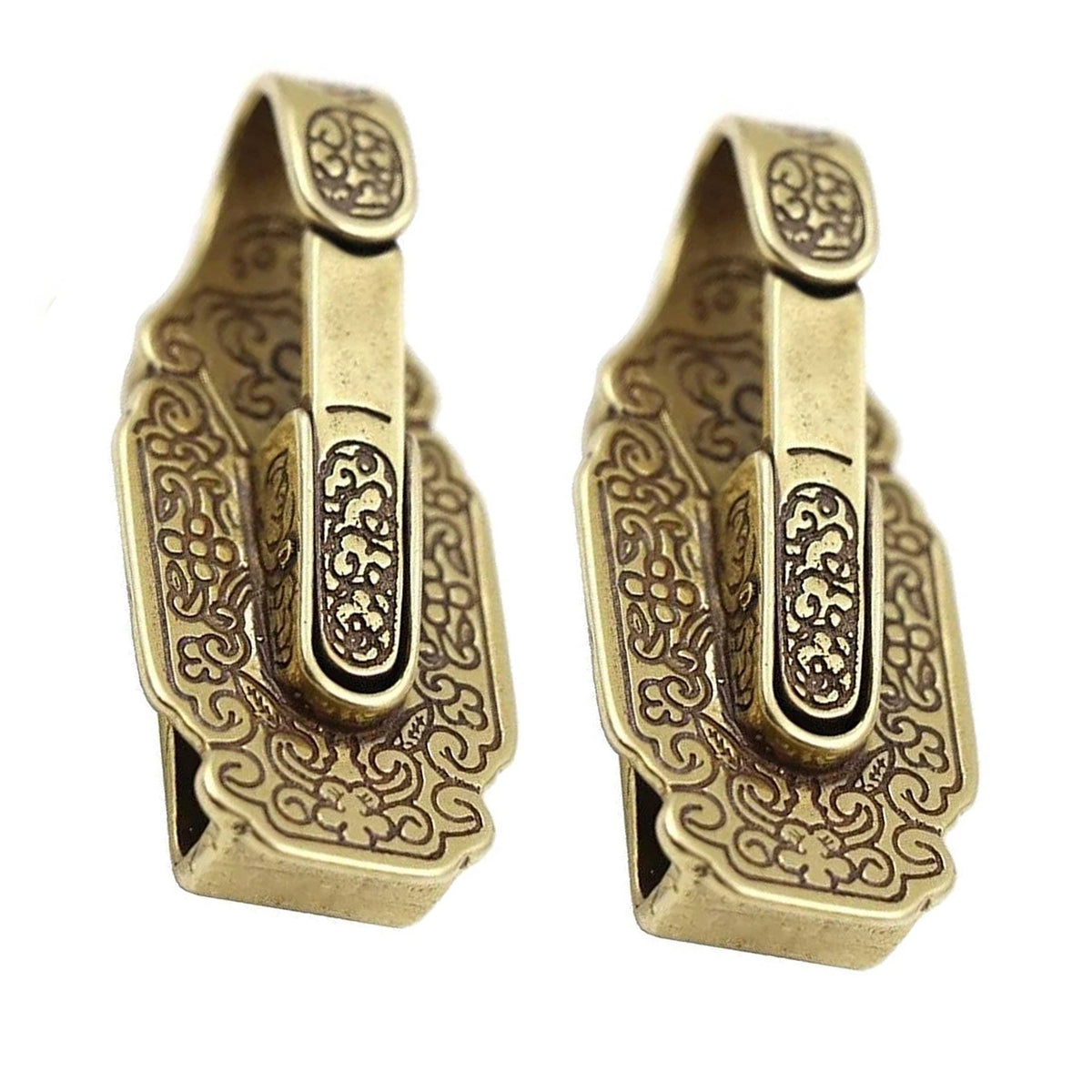 2 PCS/Set Retro Brass Waist Belt Clip Keychain Elegant Decoration Accessories