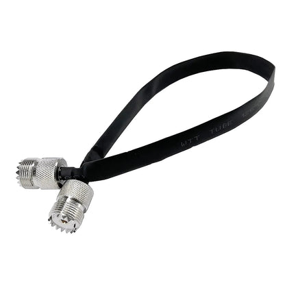 Metal+Plastic Door Pass Through Flat RF Coaxial Cable  UHF Female 12Inch 50 Ohms