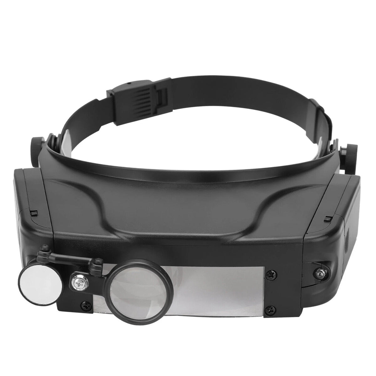 1.5X 3X 9.5X 11X LED Jeweler Head Magnifier Illuminated Visor Glasses 3 Lens