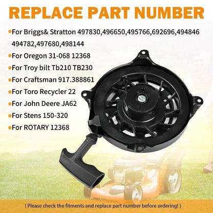 0647-01133-0 Recoil Pull Starter Fit For Generator For Briggs & Stratton 129H00