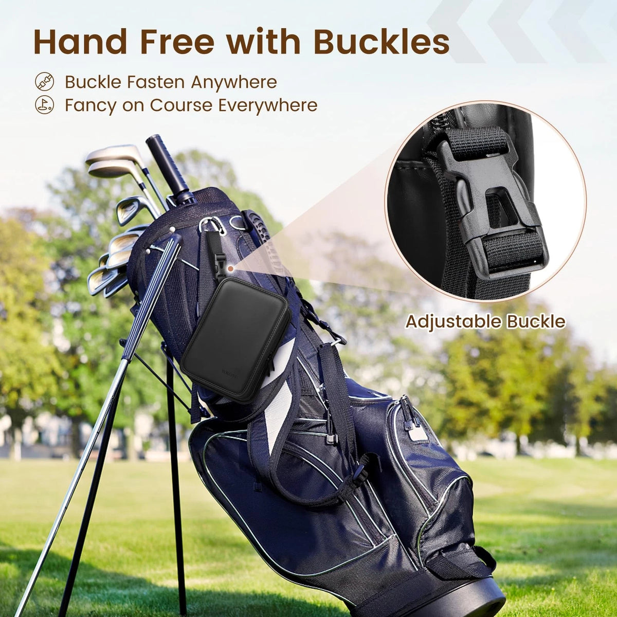 YOREPEK Golf Gifts for Dad, Accessories Kit with Leather Case Black