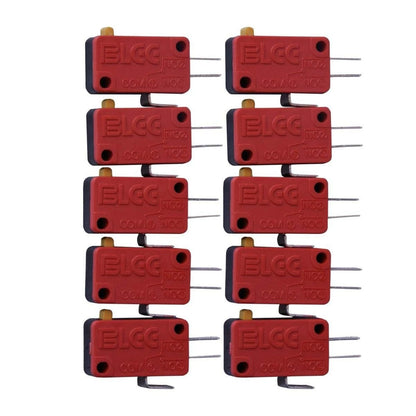 20Pcs Red  3 Pin Microswitch Push Button For Arcade Mame Jamma Games B
