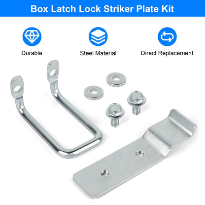 Upgraded Latch Striker Plate Kit For Weather Guard Toolbox 7106-1PK Silver