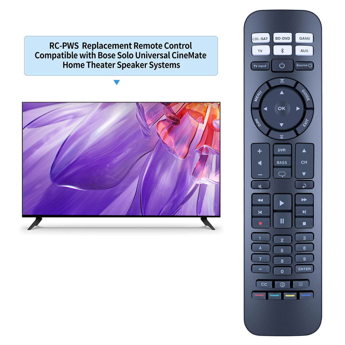 Remote Control For Bose Solo 5 TV RC-PWS III CineMate Home Theater System