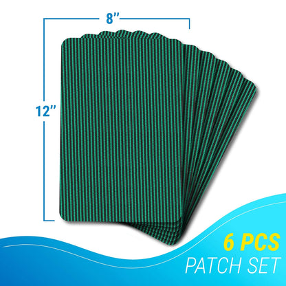 Pool Patch Repair Kit, Cover Patch, 12x8 Self 12 x 8 inches, Green