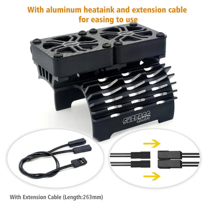 Surpass Hobby RC Cooling Fans 16000RPM,40mm Dual Car Motor with...