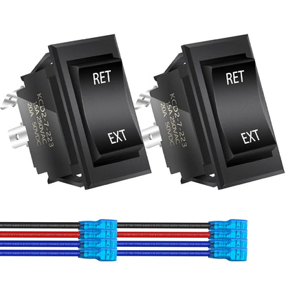 DaierTek Momentary RV Jack Switch 30 Amp 12V DC Reverse Polarity RET-EXT