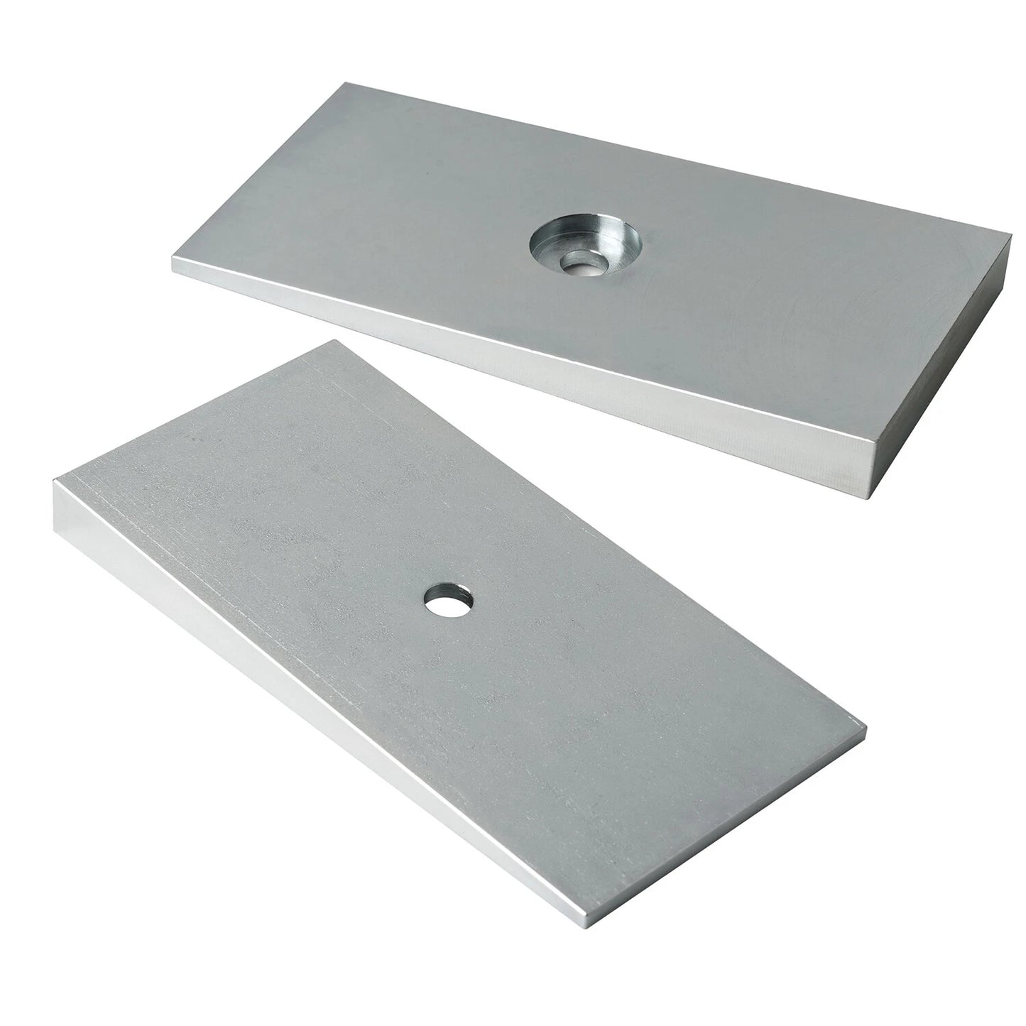 Steel Leaf Spring Shims 800061 2.5" Wide 4°Degree Sliver- Set of 2