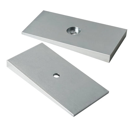 Steel Leaf Spring Shims 800061 2.5" Wide 4°Degree Sliver- Set of 2
