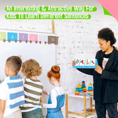 Sentence Flip Charts, 80 Double Sided Cards 40 5.31 inches x 8.66