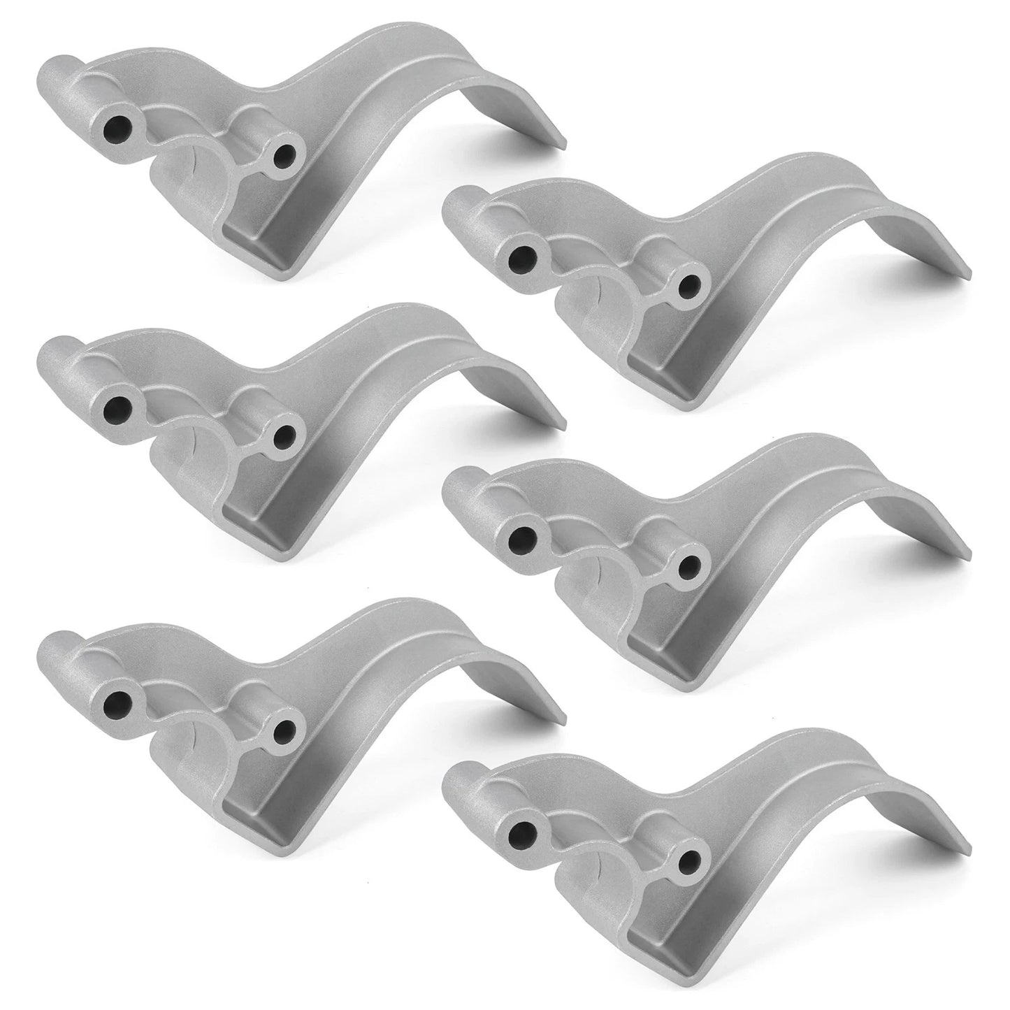 1705454 Easy-Off Cast Aluminum 6″ Offset Tarp Stop Upright Kit - 6 Tarp Stops