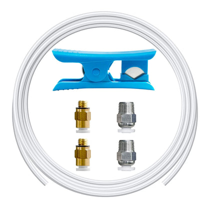 16.4ft(5M) PTFE Teflon Tube Kit,ID 2.5mm OD 4mm Bowden for 5M, White