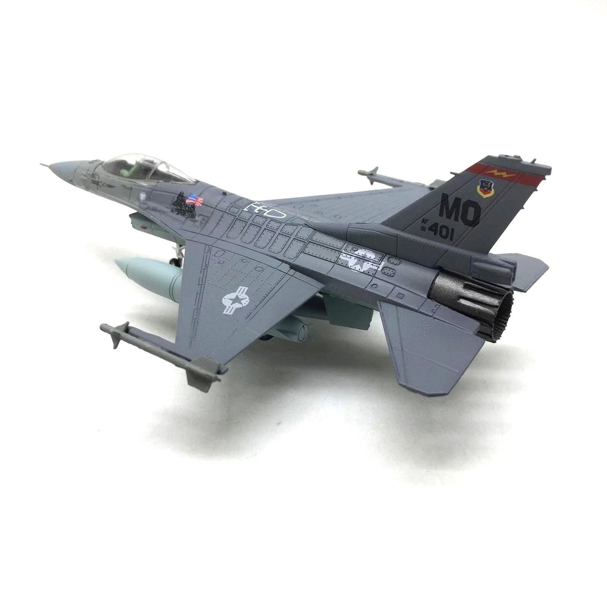 1:100 F-16C Fighter Diecast Metal Finished Aircraft Model With Display Stand