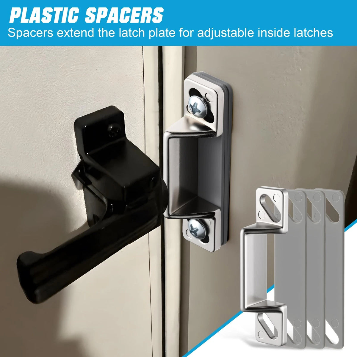 Screen Door Latch Replacement Kit for Storm Door(3,Silver) Silver