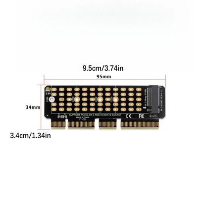 M.2 SSD NVMe SSD to PCI-E Express 3.0 X4 X8 X16 Adapter Card Full Speed 2280
