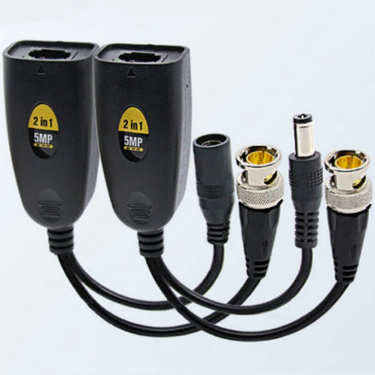 Anti-Interference BNC To POE Adapter Balun Connector For Surveillance