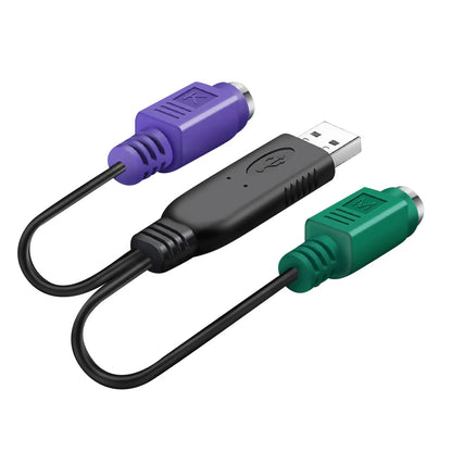 USB M to PS2 PS/2 F Extension Cable Y Splitter Connector For Keyboard Mouse