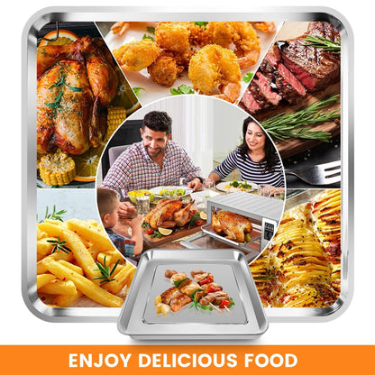GCQ Air Fryer Grill Pan for Nuwave Bravo 11.2 x 10.5 x 1 inch, Silver