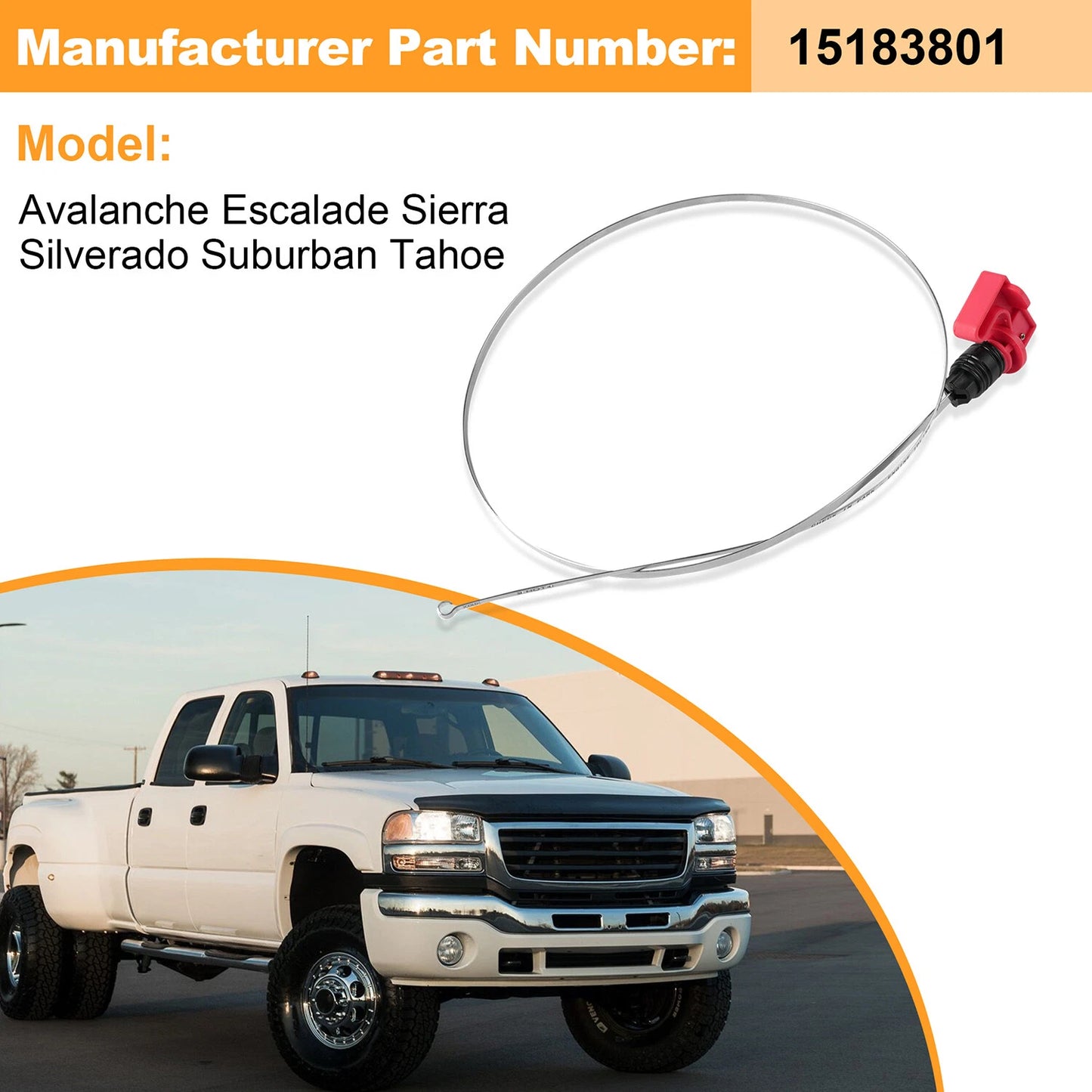 Transmission Fluid Level Indicator 15183801 for GMC Sierra Yukon,Hummer H2