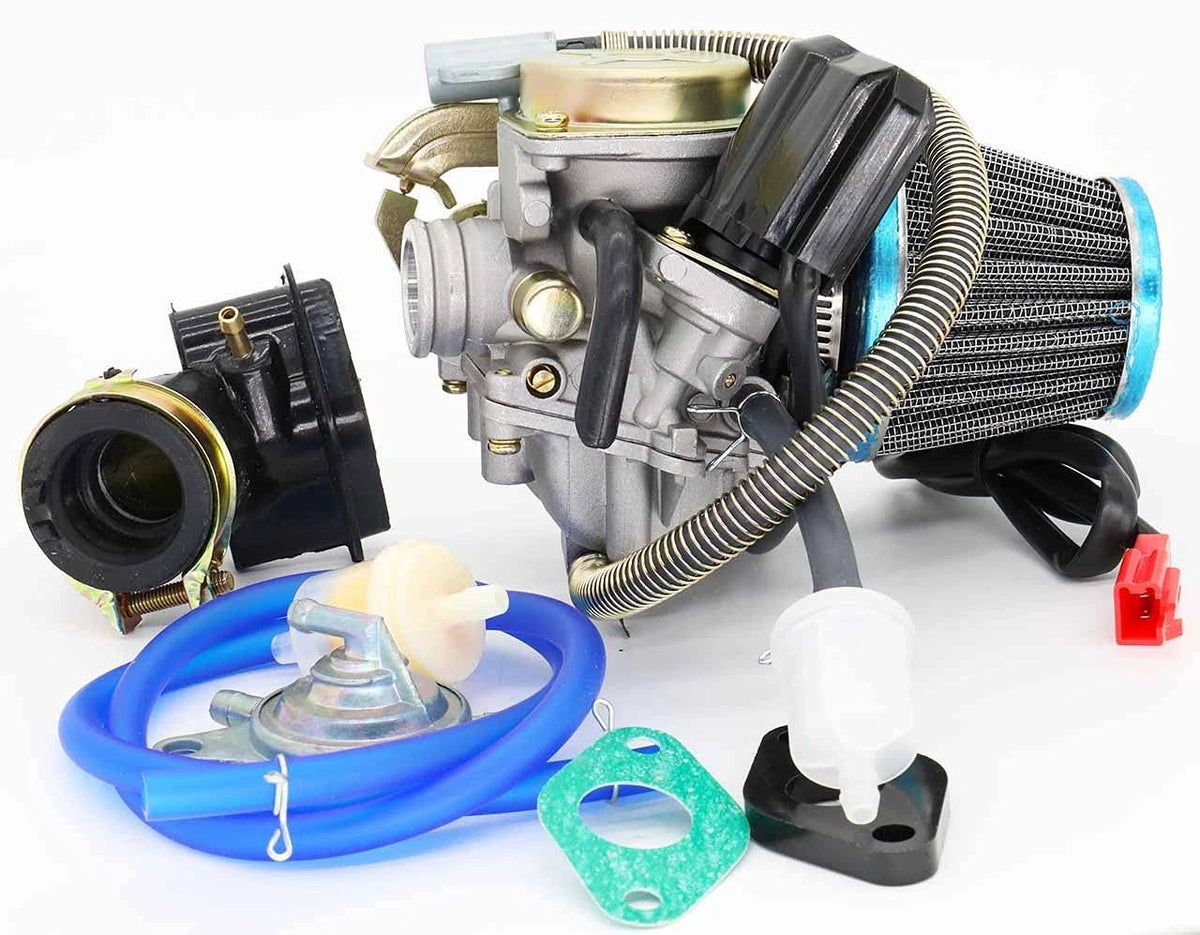 GY6 50CC 49CC Carburetor with Air Filter Intake Manifold Replacement for...