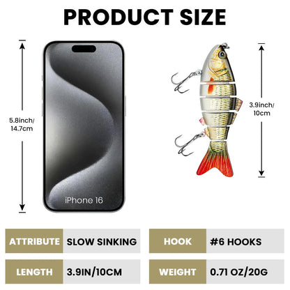 CharmYee Bass Fishing Lure for Freshwater and Saltwater 4.0", A-4",0.7oz