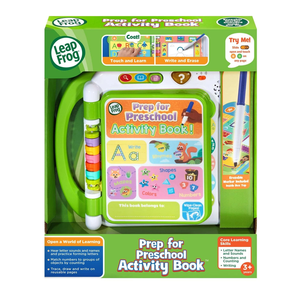 LeapFrog Prep for Preschool Activity Book 10.6" x 9.5" x 2", Green