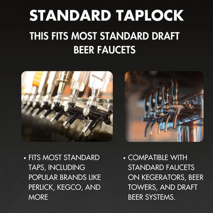 Chrome Tap Lock for Standard Draft Beer Faucet - No Flow Until You Say