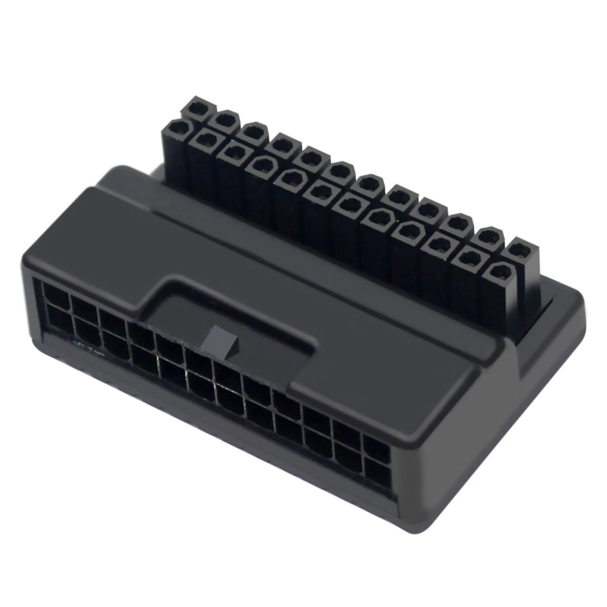ATX Motherboard Female 24Pin To 24Pin Male 90 Degree Power Adapter Mainboard DIY