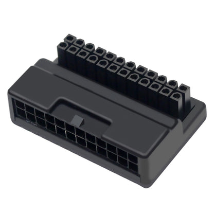 ATX Motherboard Female 24Pin To 24Pin Male 90 Degree Power Adapter Mainboard DIY