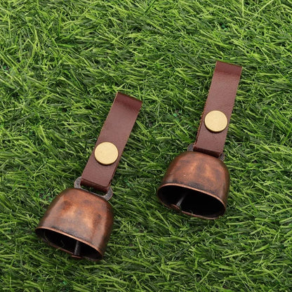 kcrygogo Loud Bear Bells with Leather Button Strap and Emergency Whistle for...